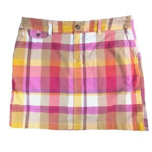 Sonoma Original Skort Spring Plaid Shorts Attached Pickleball Golf Tennis Size 8